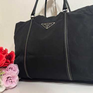 PRADA Handbag Nylon Black