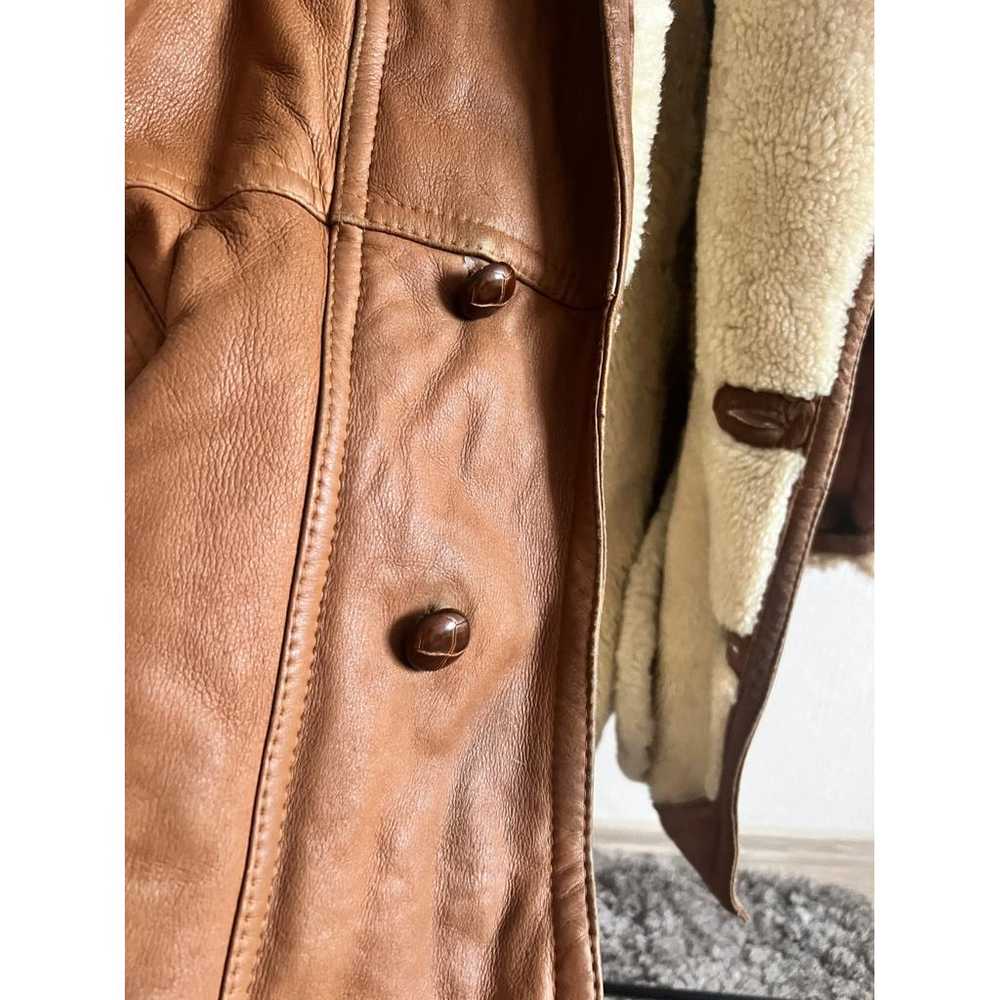 Non Signé / Unsigned Leather coat - image 4