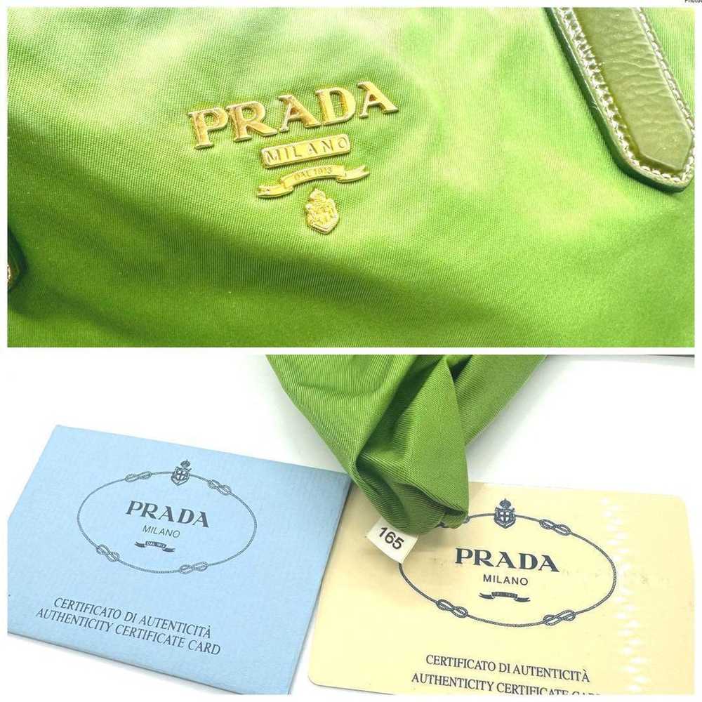 PRADA Tessuto Tote Bag Green - image 5