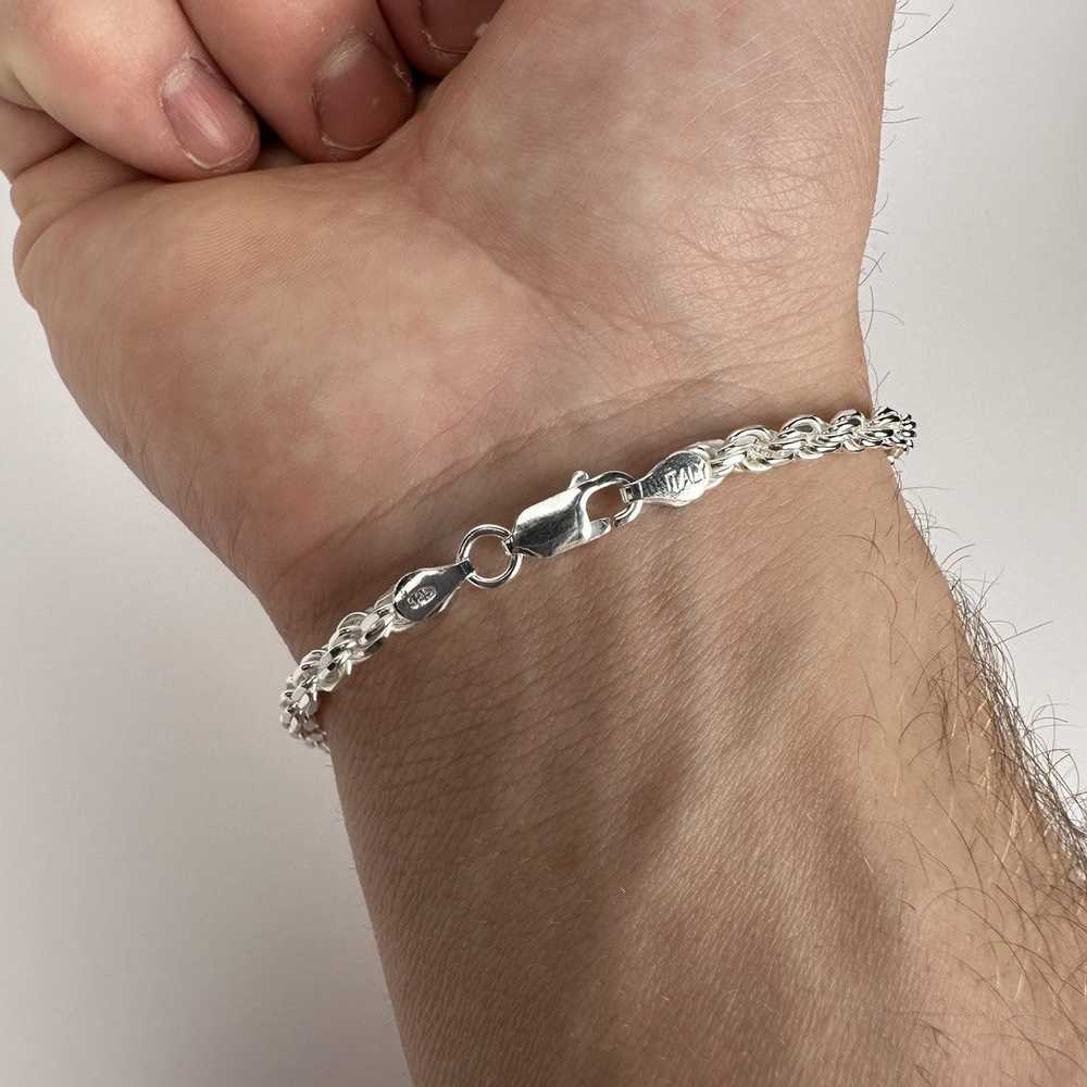 Chain × Jewelry × Silver Silver Bracelet Solid .9… - image 6