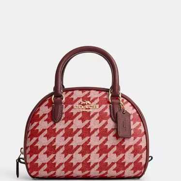 Coach Sydney Satchel With Houndstooth Print