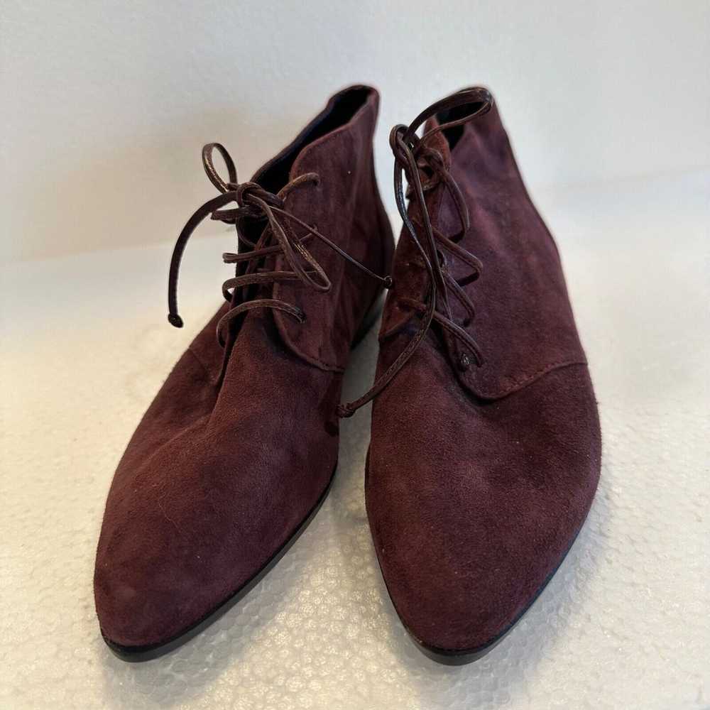 Vintage Genny Suede Ankle Booties Women's 6.5 Bur… - image 12