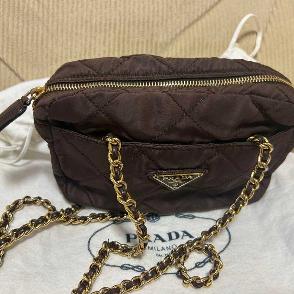 Prada Chain Mini Bag Brown - image 12