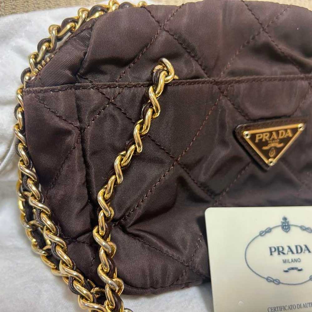 Prada Chain Mini Bag Brown - image 4