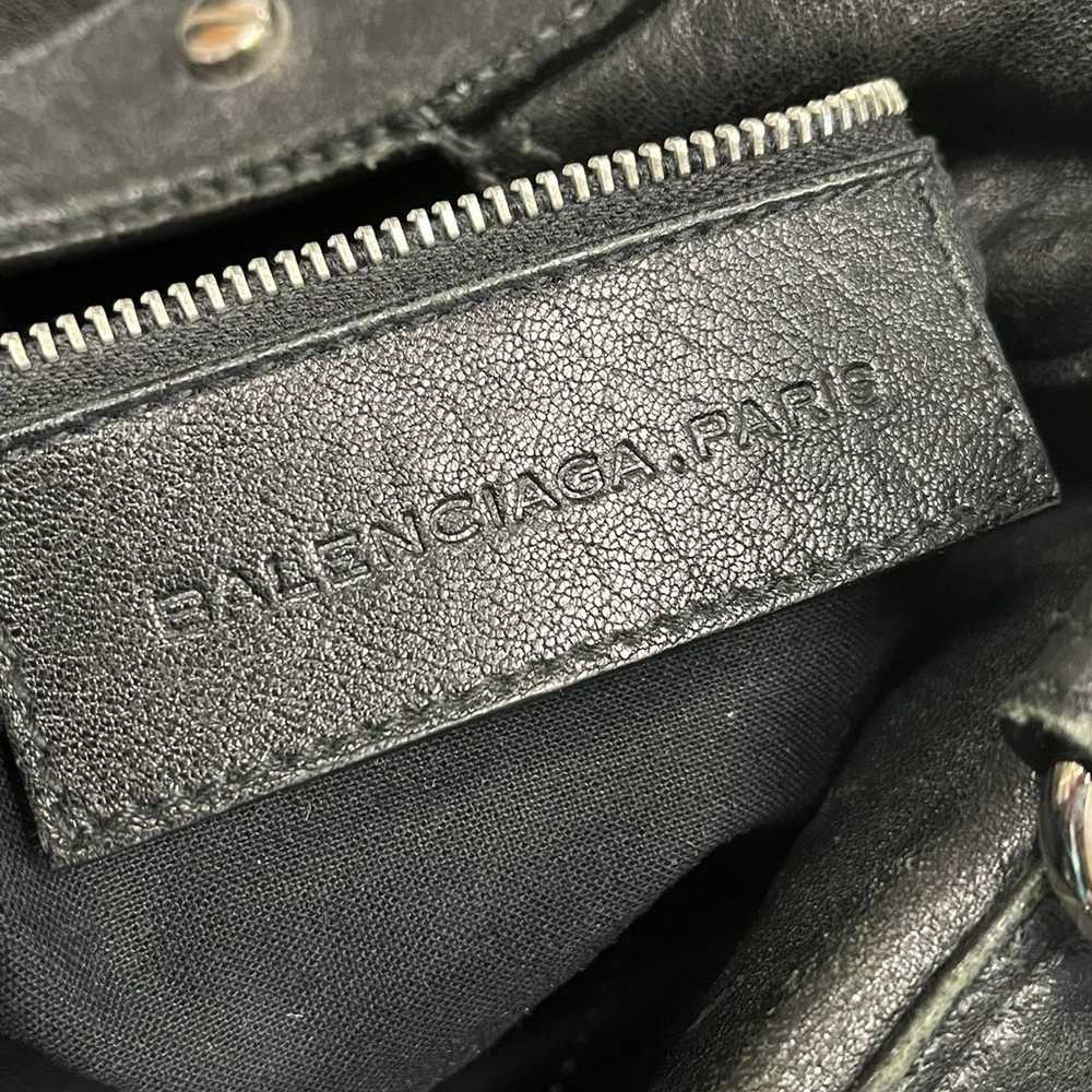 BALENCIAGA Leather Whistle Charm Black Handbag. S… - image 4