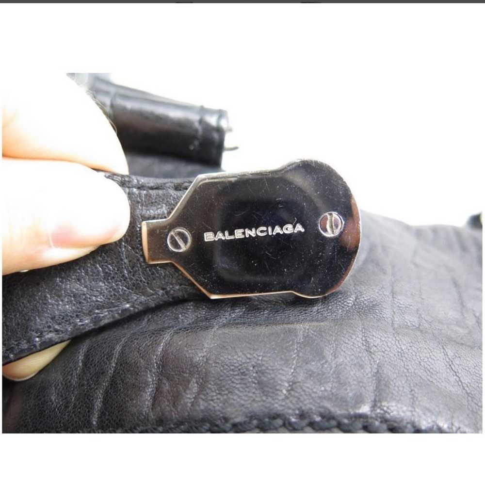 BALENCIAGA Leather Whistle Charm Black Handbag. S… - image 9