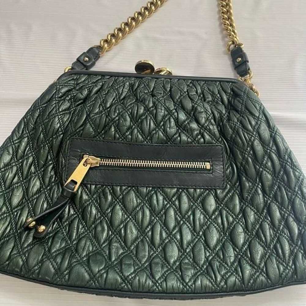 Marc Jacobs Mina Green Quilted Stam Bag Purse Han… - image 2