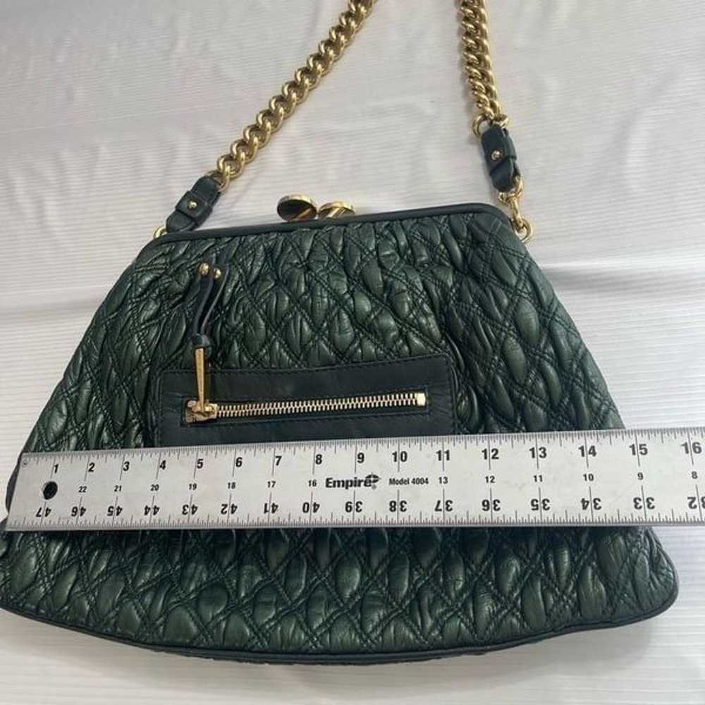 Marc Jacobs Mina Green Quilted Stam Bag Purse Han… - image 4