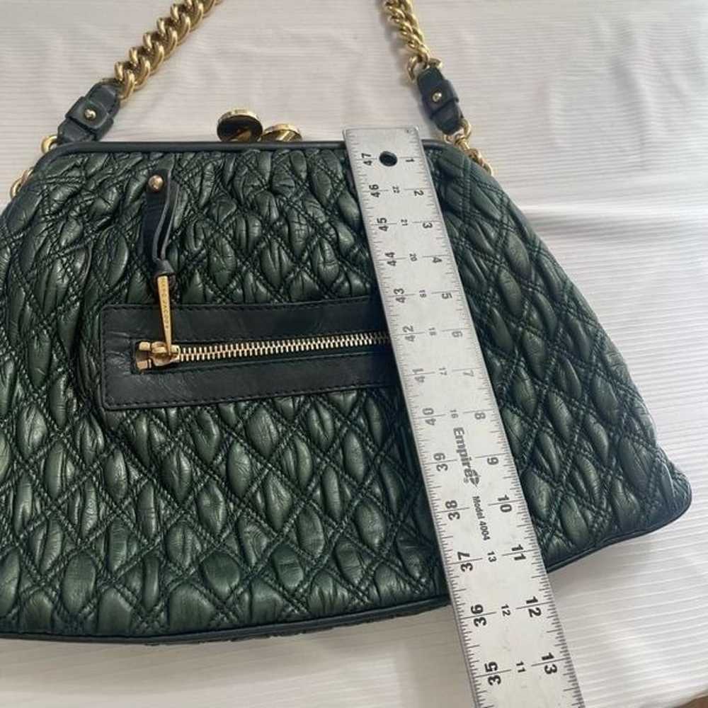 Marc Jacobs Mina Green Quilted Stam Bag Purse Han… - image 5