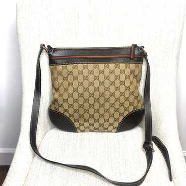 Gucci brown monogram canvas crossbody bag