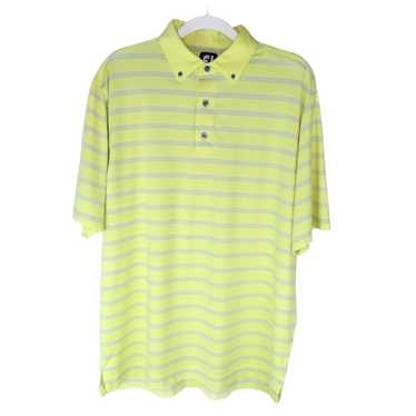 Footjoy FootJoy Pastel Yellow Striped Golf Polo La