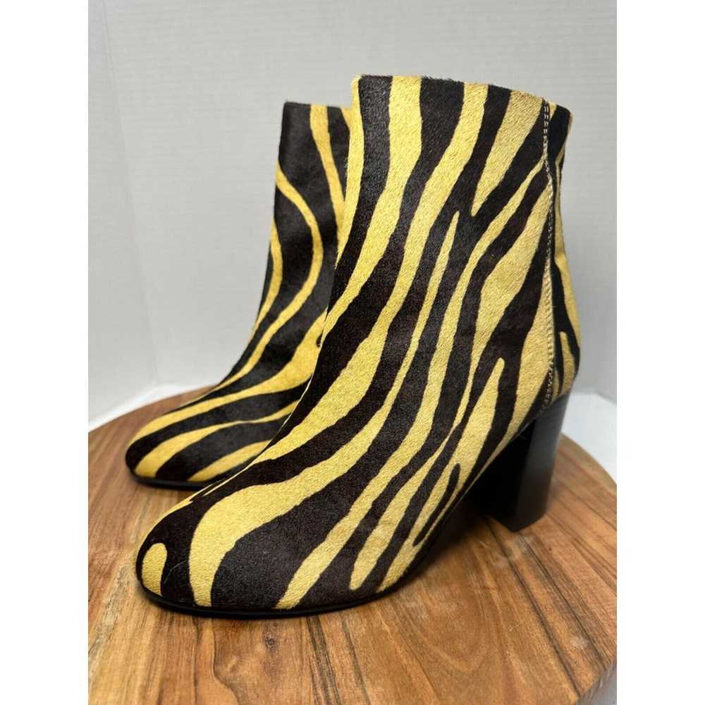 ASOS DESIGN heeled Chelsea boots Zebra print Wome… - image 7