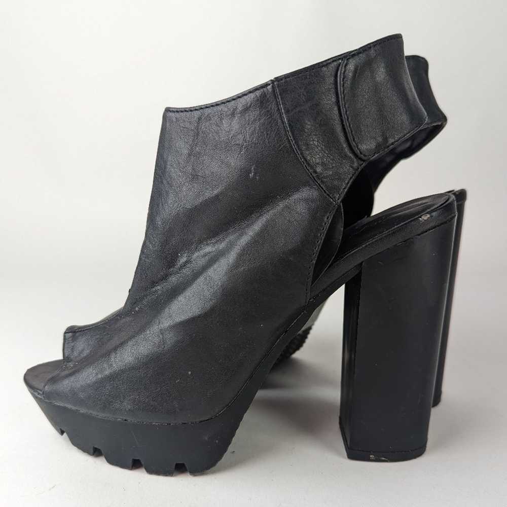 Qupid Chunky Heeled Peep Toe Booties - 6 - image 8