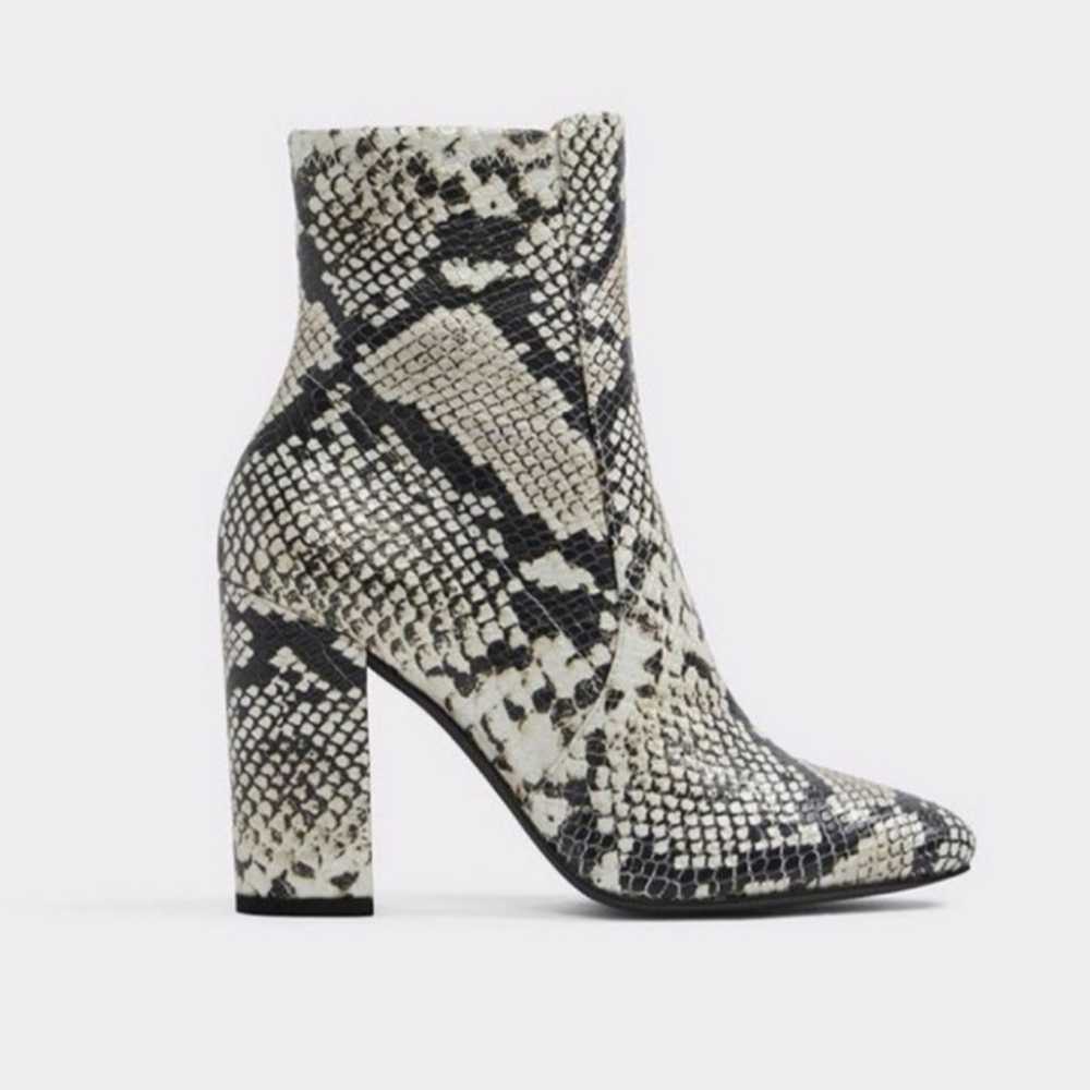 Aldo Snake Print Booties - image 1