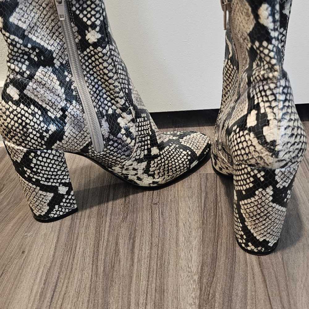 Aldo Snake Print Booties - image 5