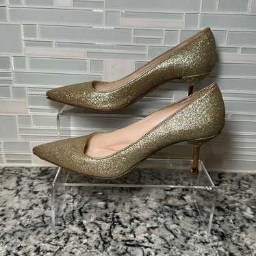 Prada Prada Gold Glitter Pumps Heels - 37 - image 1