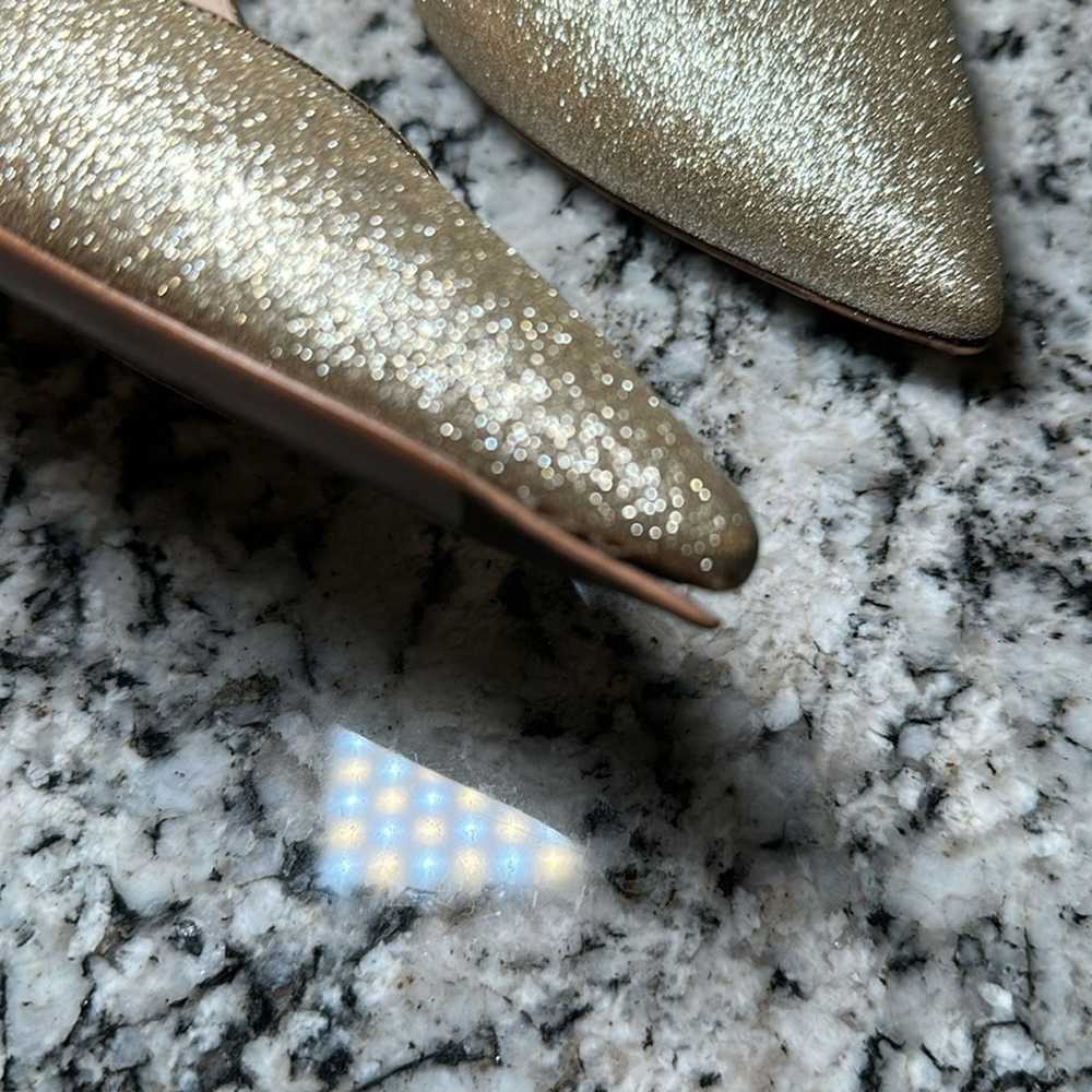 Prada Prada Gold Glitter Pumps Heels - 37 - image 8