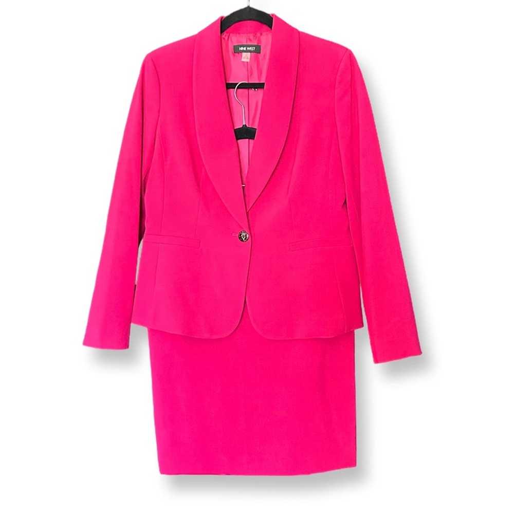 Nine West New Nine West Fuscia Pink Skirt Suit Set - image 1