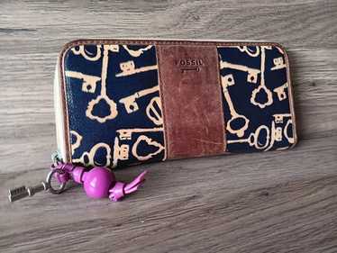 Fossil Key-Per  Wallet with Fossil Key Charms / B… - image 1