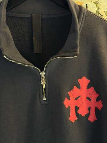 Chrome Hearts Chrome Hearts Quarter Zip Navy/Red *