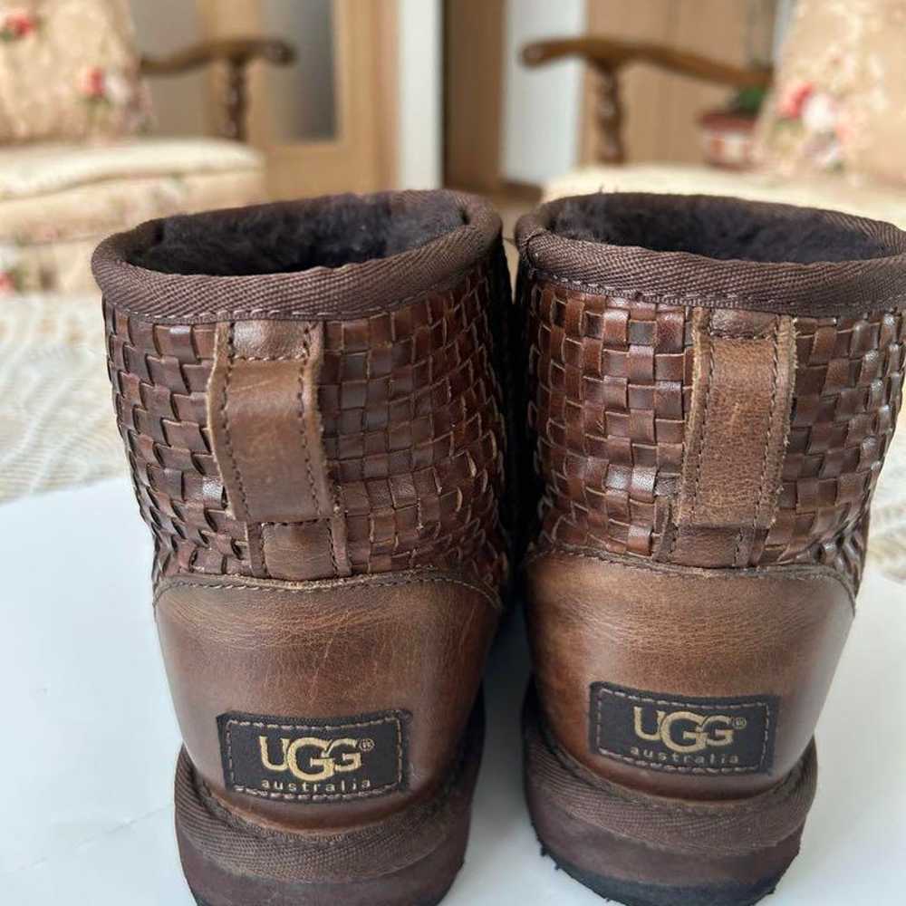 UGG Dark Brown Sheepskin Boots Size 22cm - image 2