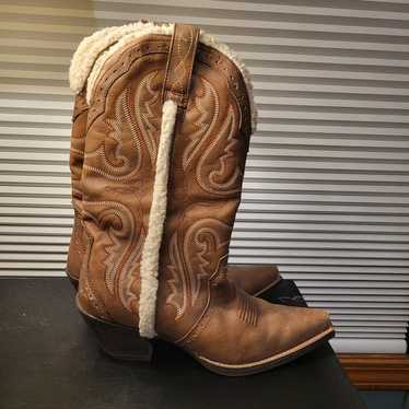 6.5 Ariat fancy Brown Western Cowgirl Boots