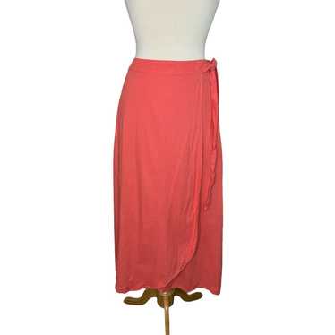 J.Crew J.CREW Faux Wrap skirt Coral Pink Small Lin