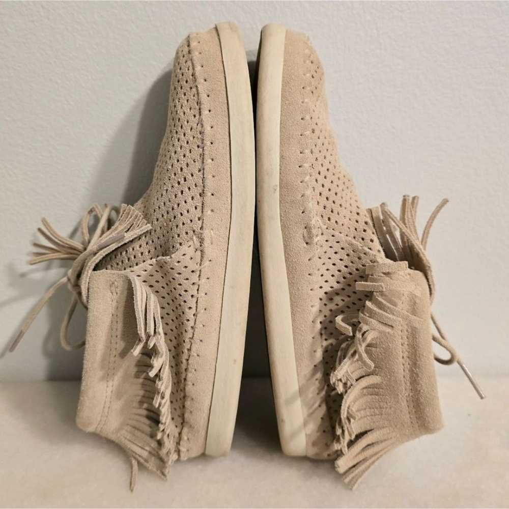 Minnetonka Women's Venice Perforated Biege Suede … - image 2