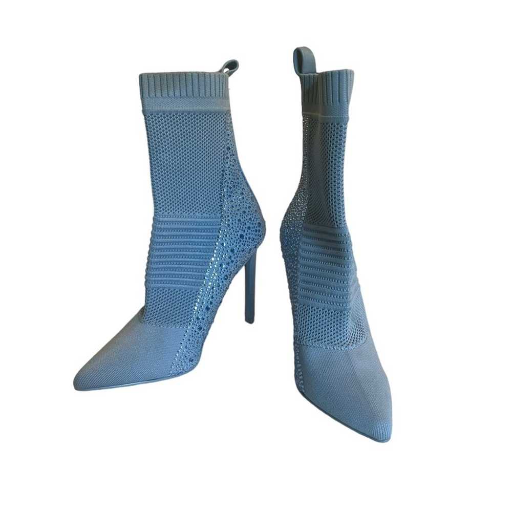 Steve Madden Maxwells Light Blue Rhinestone Sock … - image 7