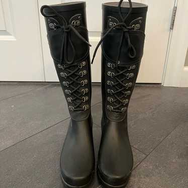 Ugg Madelynn Lace Up Rain Boots Size 8 - image 1