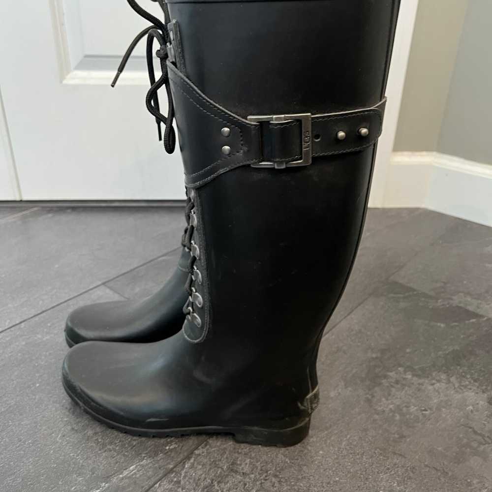 Ugg Madelynn Lace Up Rain Boots Size 8 - image 3