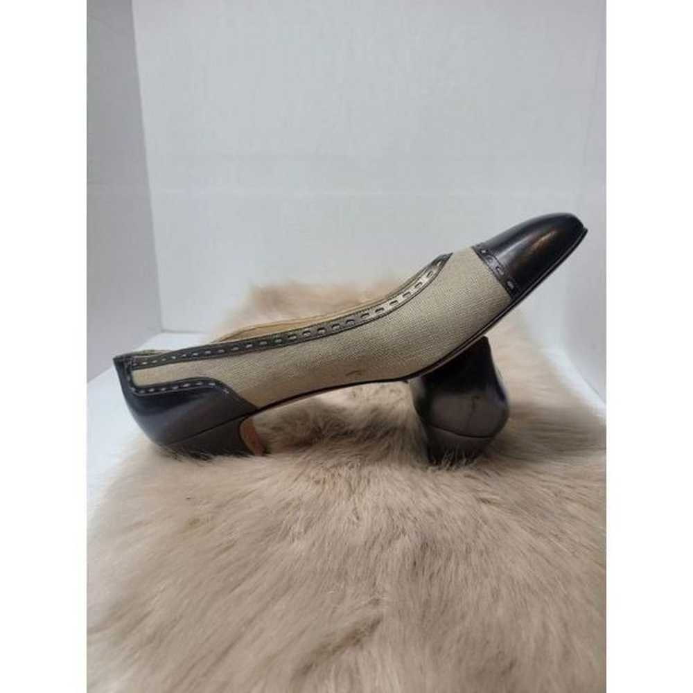 Salvatore Ferragamo Vintage Spectator Pumps taupe… - image 7