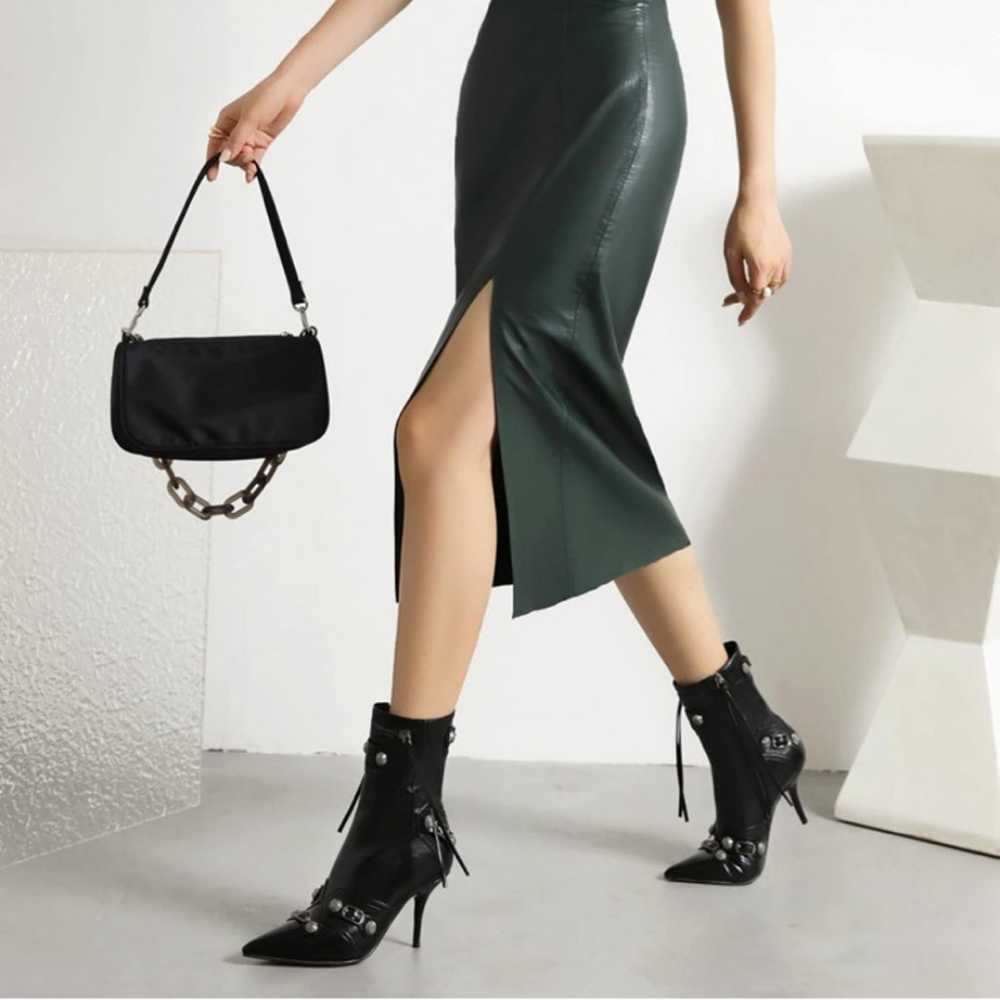 High Heels Ankle Boots Stiletto Pointed Toe Short… - image 3