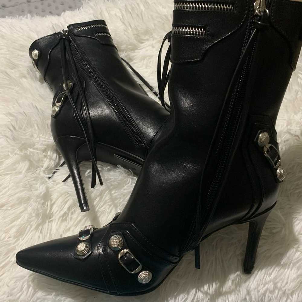 High Heels Ankle Boots Stiletto Pointed Toe Short… - image 6