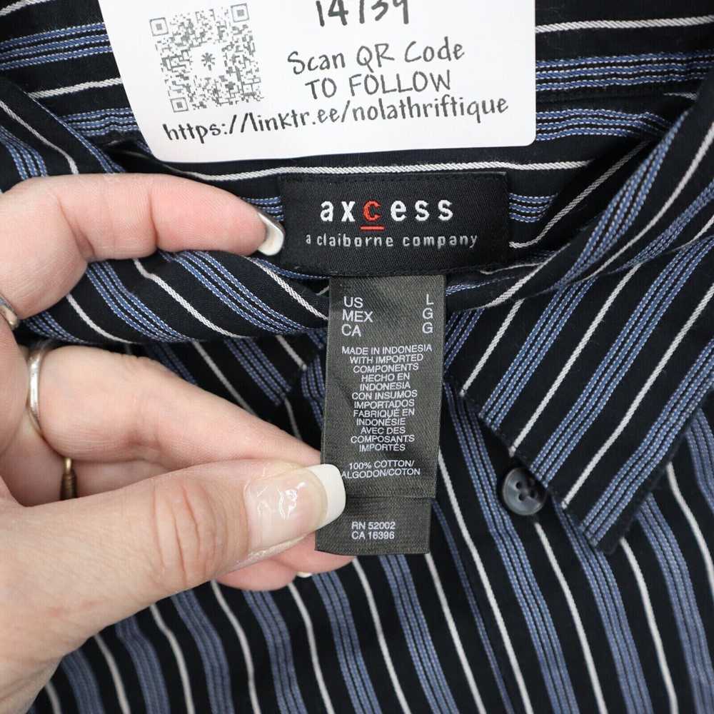 Axcess Shirt Mens L Black A Claiborne Button Up L… - image 2