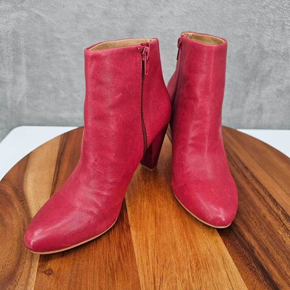 Lucky Brand Sairio Leather Bootie 7.5 Red Inside … - image 11