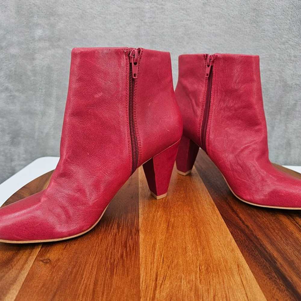 Lucky Brand Sairio Leather Bootie 7.5 Red Inside … - image 12