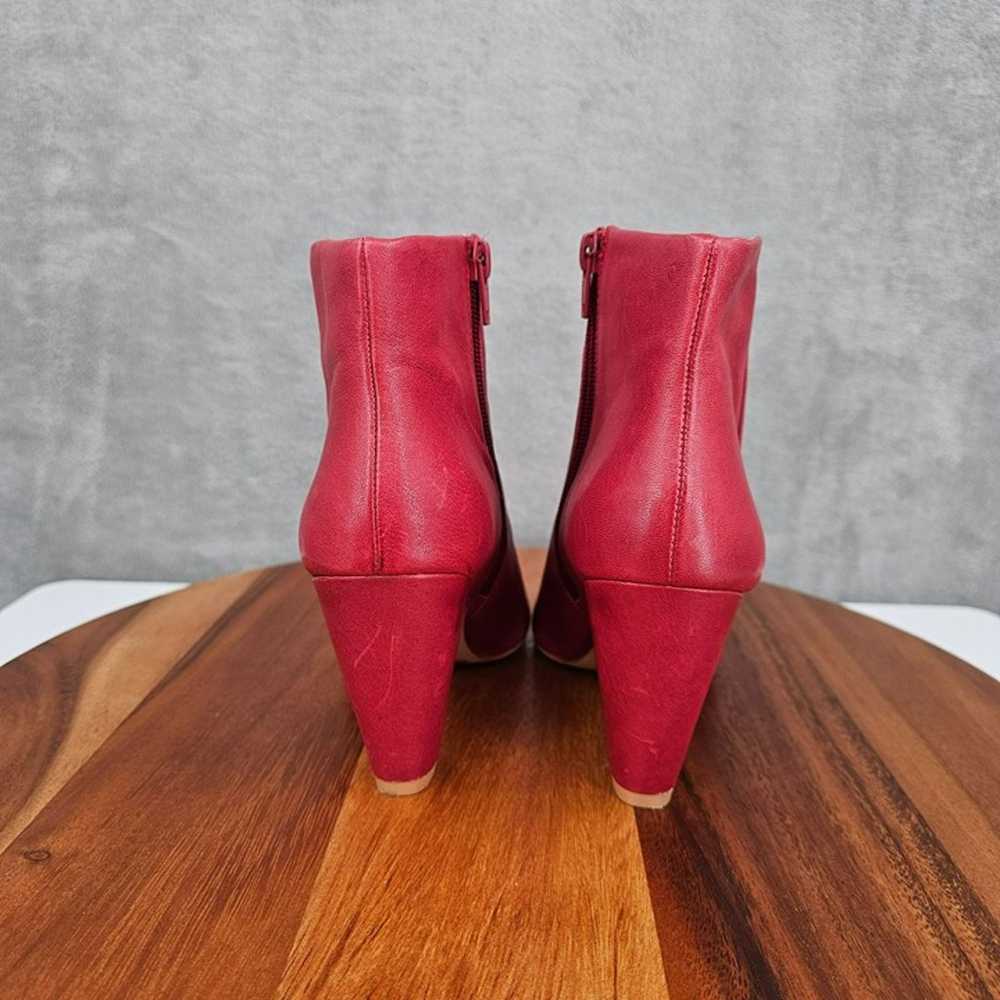 Lucky Brand Sairio Leather Bootie 7.5 Red Inside … - image 7