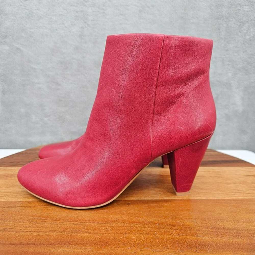 Lucky Brand Sairio Leather Bootie 7.5 Red Inside … - image 8