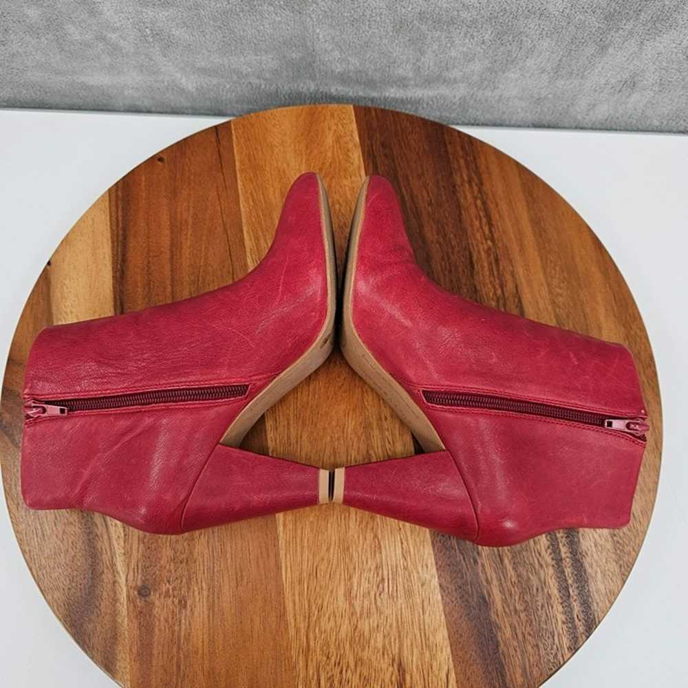 Lucky Brand Sairio Leather Bootie 7.5 Red Inside … - image 9