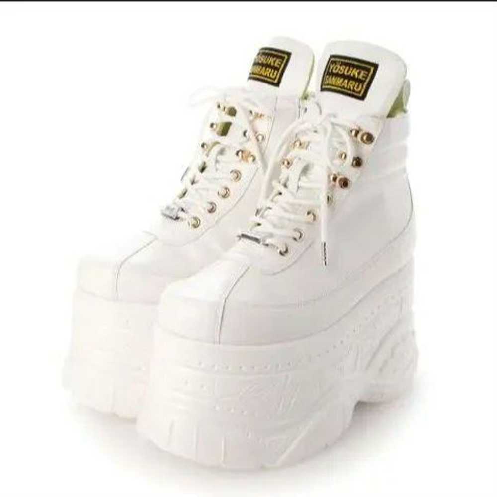 YOSUKE SANMARU Platform Dad Sneakers White - image 1