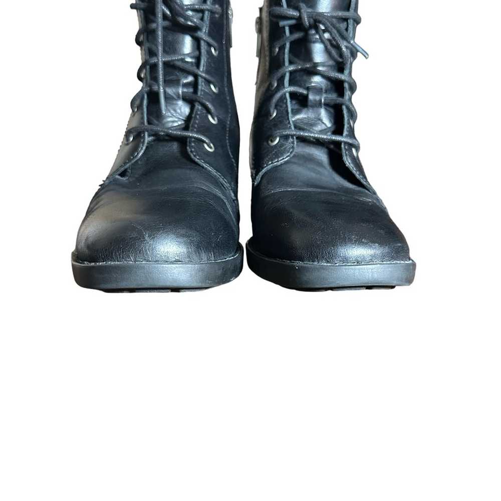 BORN Troye Combat Boots Black Leather Women Size … - image 11