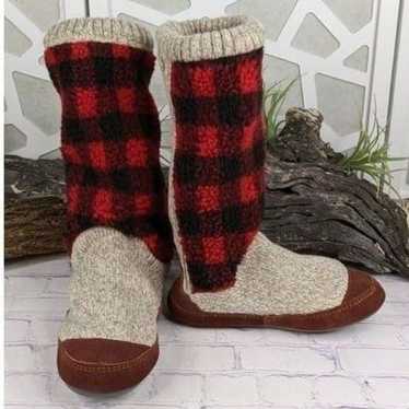 Acorn Checkered Slouch Boots