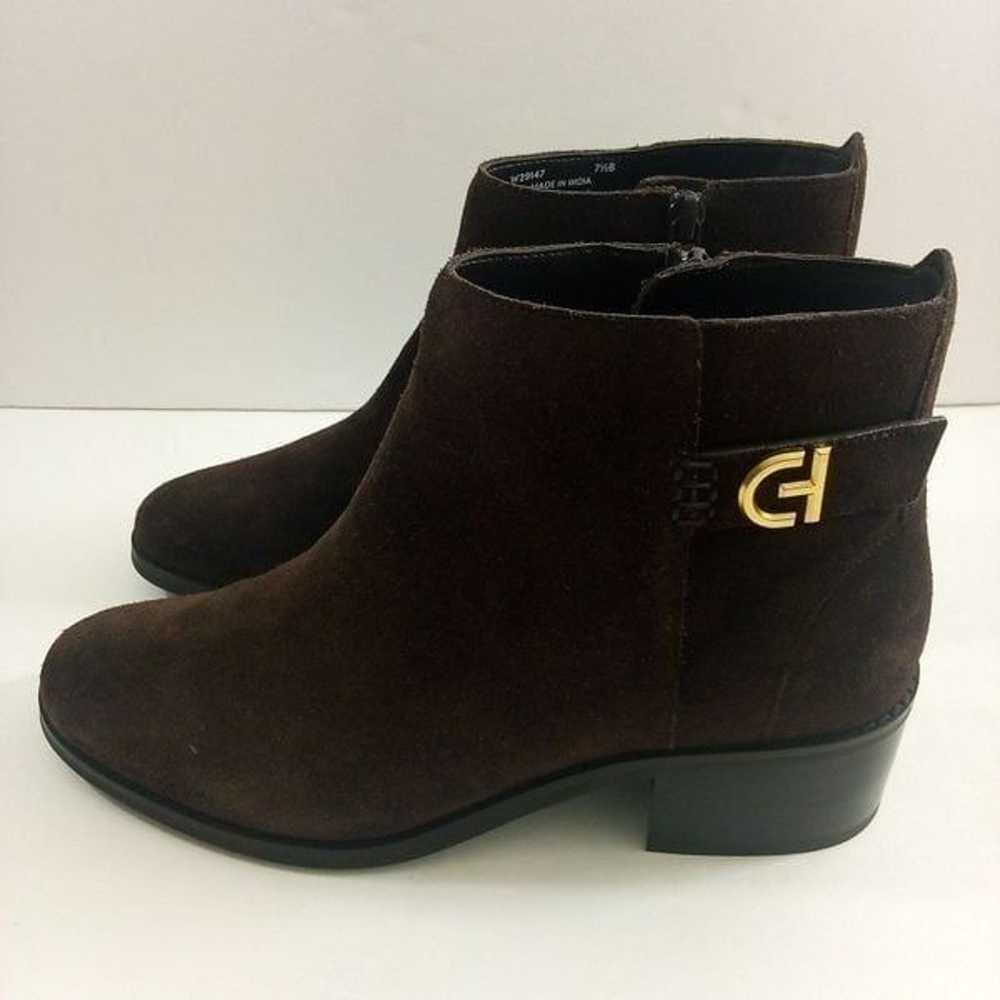 Cole Haan Holis Women 7.5 Suede Brown Booties W29… - image 3