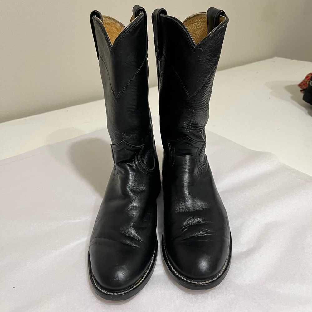 Justin Women’s Western Boots Sz 7B Black Leather - image 3