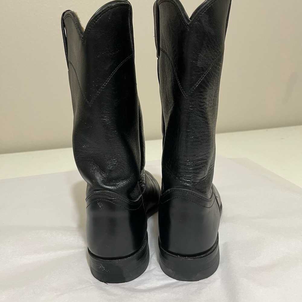 Justin Women’s Western Boots Sz 7B Black Leather - image 4