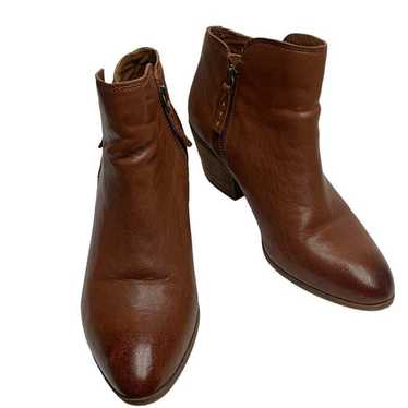 Frye Judith Cognac Leather Double Zip Booties Wome