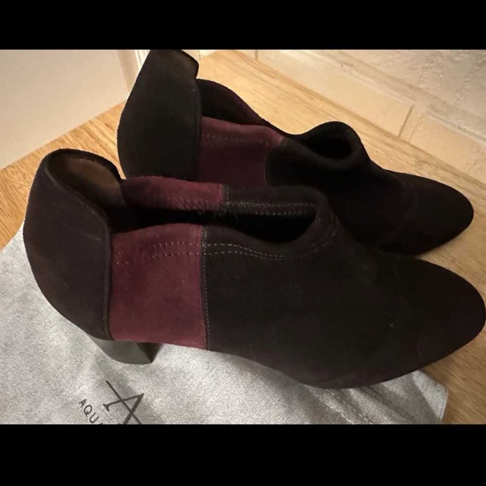 Aquatalia Size 6.5 Brown/Burgundy Suede Ankle Sho… - image 8