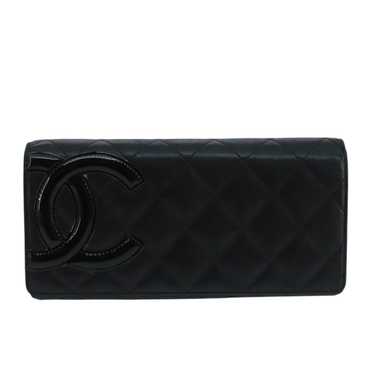 Chanel Cambon Line Black Leather Wallet (Pre-Owned