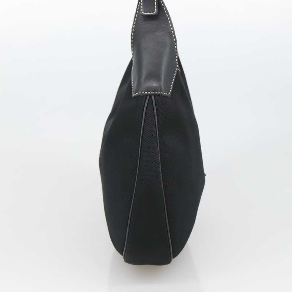 Salvatore Ferragamo Gancini Black Canvas Shoulder… - image 3